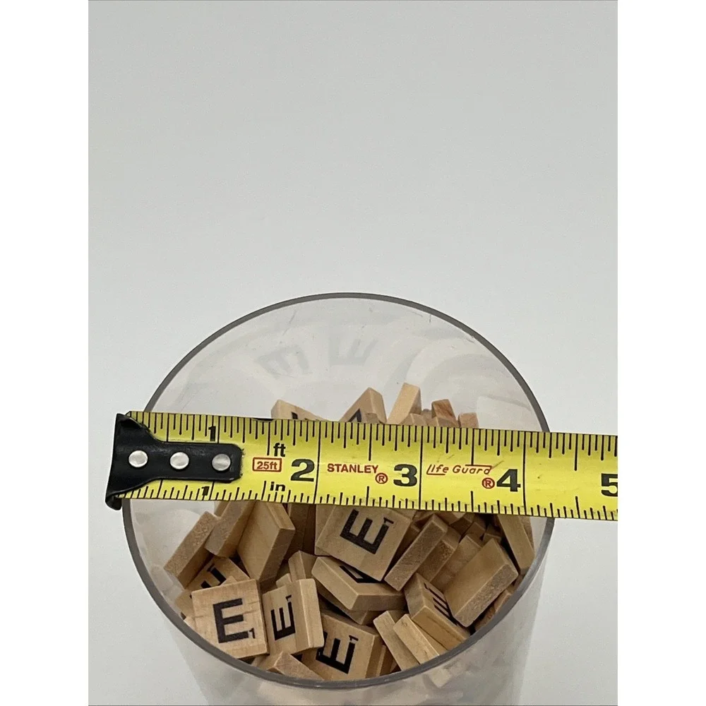 Lot of Wooden Scrabble Letter Tiles From Multiple Sets for Crafts Mixed